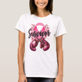 Blossom Breast Cancer Warrior Survivor Tシャツ (正面)