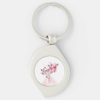 Blossom Breeze – Teardrop Floral Keychain キーホルダー