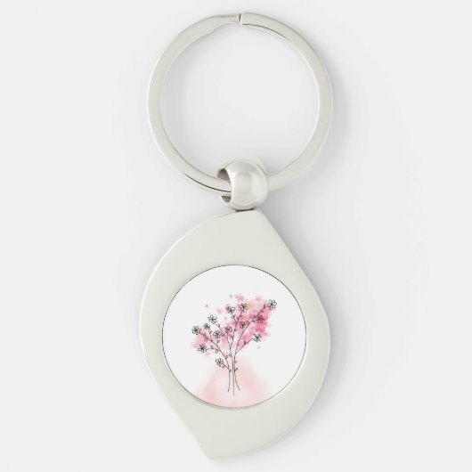 Blossom Breeze – Teardrop Floral Keychain キーホルダー (正面)