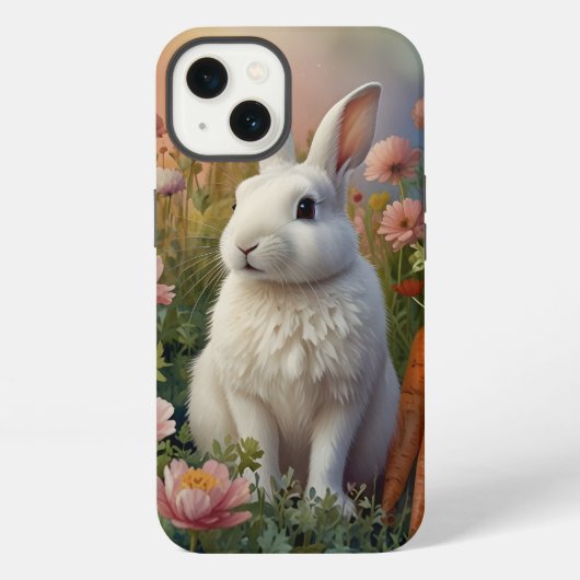 Blossom Bunny & Carrot Patch スマートフォンケース iPhoneケース (裏面)