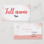 Blossom business card 名刺 (正面/裏面)