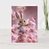 Blossom Cloud Baby Bunny Encouragement Card カード (正面)