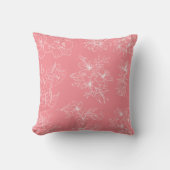 Blossom Elegance – Soft Pink Floral Pillow クッション (正面)