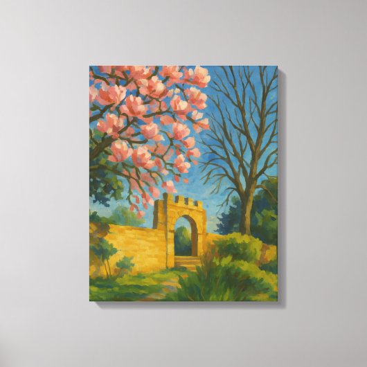 Blossom Gate – 魔法の庭の絵画 キャンバスプリント (正面)