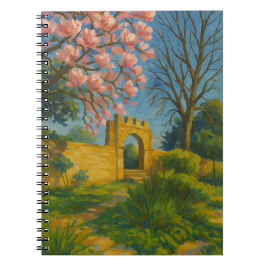 Blossom Gate – Enchanted Garden Painting ノートブック (正面)