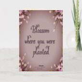 Blossom Goldkarte Mel Mae Schmidt Stationery 箔シーズンカード (裏面)