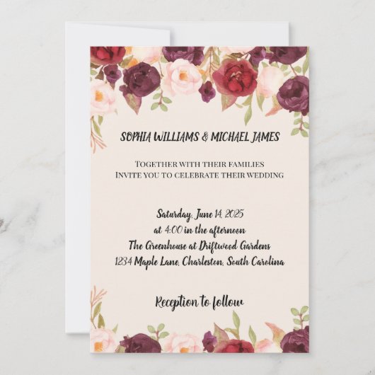 Blossom Harmony 招待状 (正面)