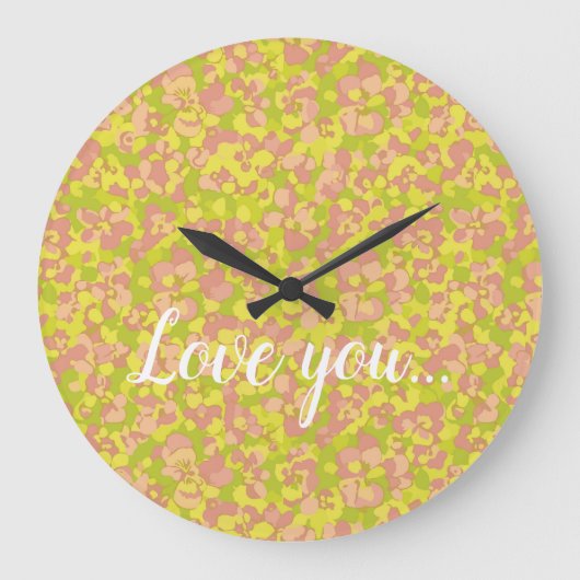 Blossom Haze ラージ壁時計 (正面)