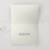 Blossom Horse Lunar Motif – Personalised Gold 箔グリーティングカード (内側レイダウン)