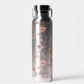Blossom Hydration - Personalized Boho Floral ウォーターボトル (正面)
