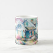 Blossom Lane Blue Cottage Garden コーヒーマグカップ (中央)