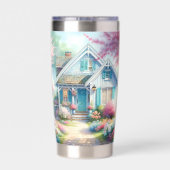 Blossom Lane Blue Cottage Garden 保温保冷タンブラー (背面)