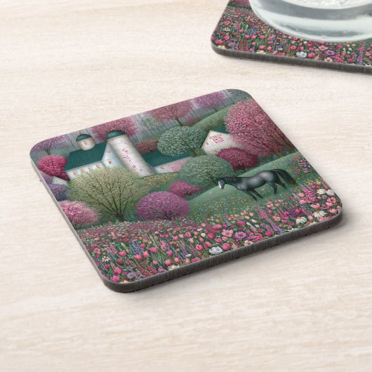 Blossom Meadow Hillside Horse Farm コースター (左側)