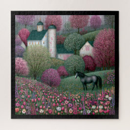 Blossom Meadow Hillside Horse Farm ジグソーパズル