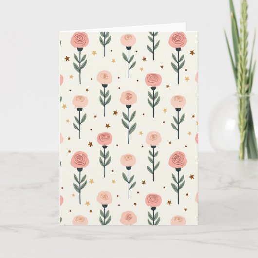 Blossom Mothers Day Pattern Card カード (正面)
