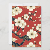 Blossom Nouveau | 高級なフラワーオーダーメイド 招待状 (裏面)