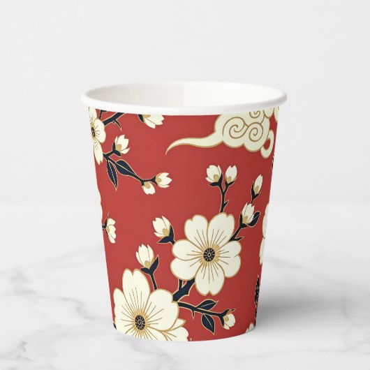 Blossom Nouveau | Elegant Floral 紙コップ (左)