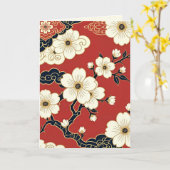 Blossom Nouveau | Elegant Floral Art Card カード (黄色い花)