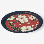 Blossom Nouveau | Elegant Floral Custom ペーパープレート (アングル)