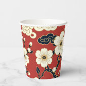 Blossom Nouveau | Elegant Floral Custom 紙コップ (裏面)