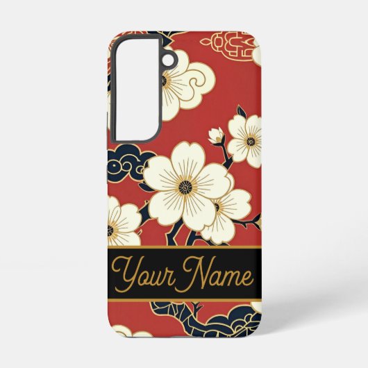 Blossom Nouveau | Elegant Floral Custom Samsung Galaxyケース (裏面)