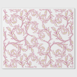 "Blossom Paisley" エレガントなフラワーギフト包装 ラッピングペーパー