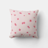 Blossom Pink Red Plum Blossom Floral Pattern クッション (正面)