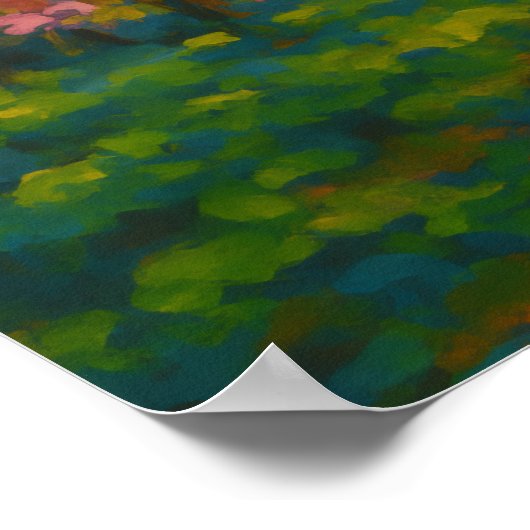 Blossom Radiance – Enchanted Forest Art ポスター (角)