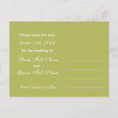 Blossom Remiのピンクのピーチツリーの日付を保存… 案内ポストカード (裏面)