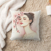 Blossom Serenity – Feminine Floral クッション (ブランケット)