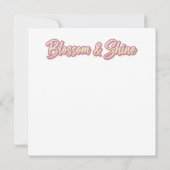 Blossom & Shine 招待状 (裏面)