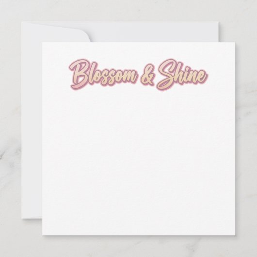 Blossom & Shine 招待状 (裏面)