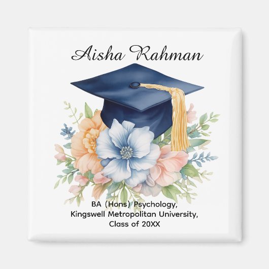 🎓Blossom & Tassel Graduation Mug マグネット (正面)