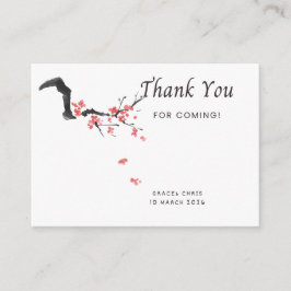 Blossom Thank You Note | Editable Wedding Thank Yo エンクロージャーカード