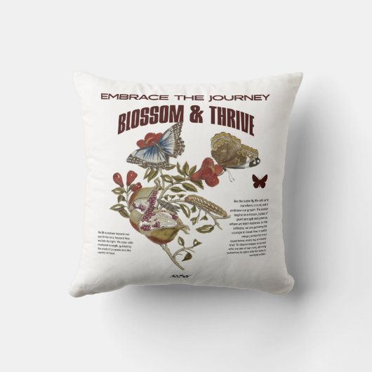 Blossom & Thrive: for Healing Journey クッション (裏面)