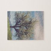 Blossom tree on a hill in Switzerland ジグソーパズル (横)