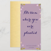 Blossom where you´re planted Bookmark Lesezeichen メニュー (正面/裏面)