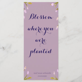 Blossom where you´re planted Bookmark Lesezeichen メニュー