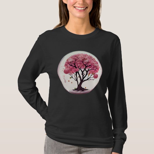 Blossom with the Beauty of Nature Tree in a Globe  Tシャツ (正面)