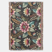 Blossomed Beauty スローブランケット (正面縦)