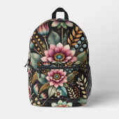 Blossomed Beauty プリントバックパック (正面)