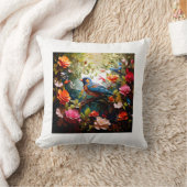 Blossoming Birds: Floral Haven クッション (ブランケット)