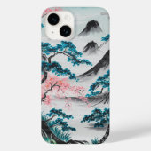 Blossoming Branches and Misty Peaks Case-Mate iPhoneケース (裏面)