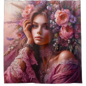 Blossoming Grace シャワーカーテン (正面)