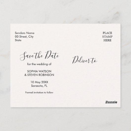 Blossoming Love – A Spring Floral Wedding ポストカード (裏面)