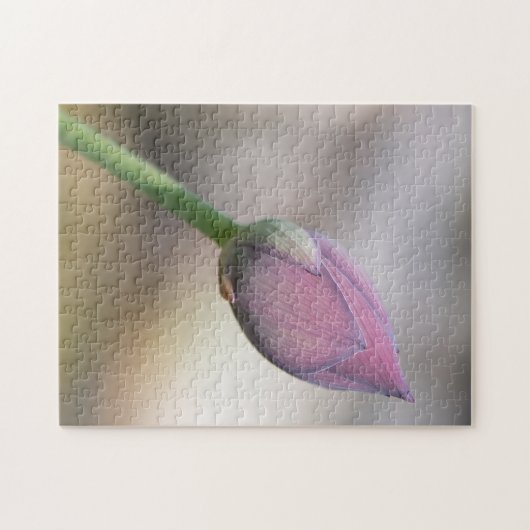 "Blossoming Solitude" A single Pink Lilly ジグソーパズル (横)