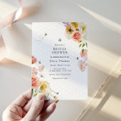 Blossoms and Honey Bee Bridal Shower Invitation 招待状