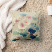 Blossoms in Bloom – Soft Pastel Botanical Art #1 クッション (ブランケット)