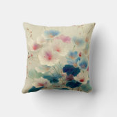 Blossoms in Bloom – Soft Pastel Botanical Art #1 クッション (裏面)