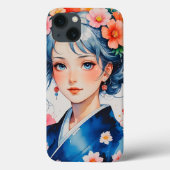 Blossoms in Blue Kimono Case-Mate iPhoneケース (裏面)